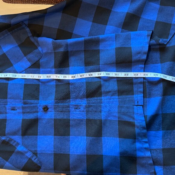 Plaid blue and black high low dress - Picture 2 of 7